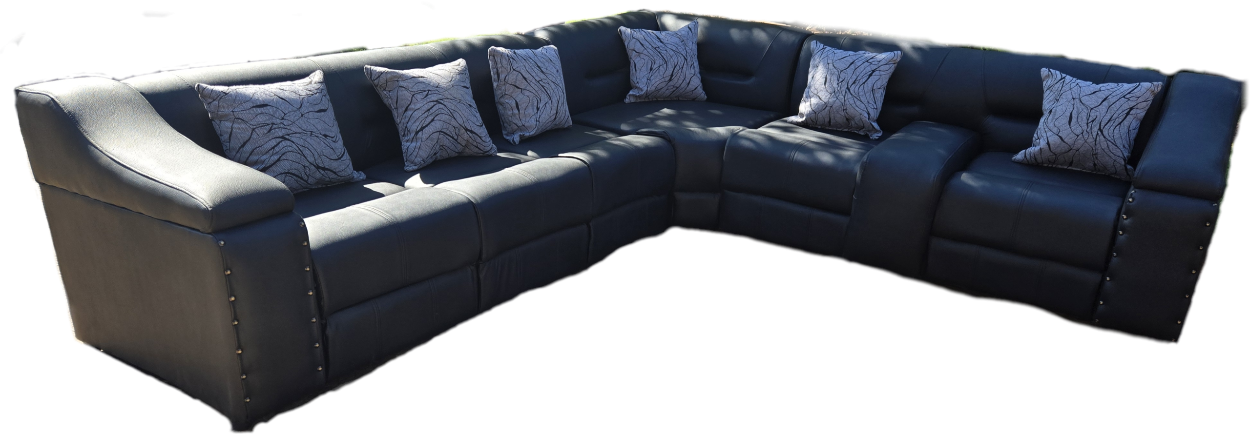 St Theresa Large L Shape Bonded Leather Sofa - Image 5