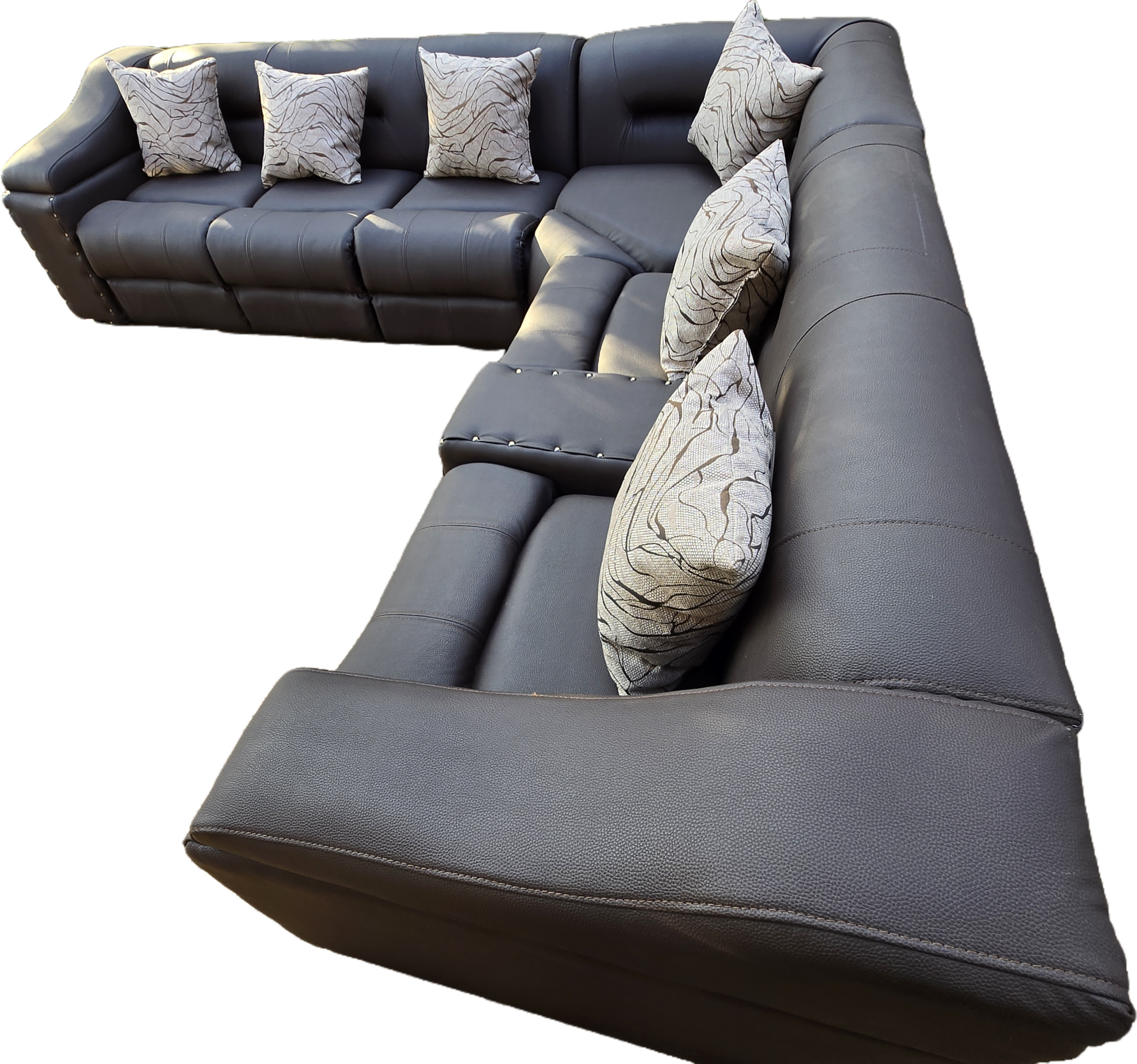 St Theresa Large L Shape Bonded Leather Sofa - Image 2