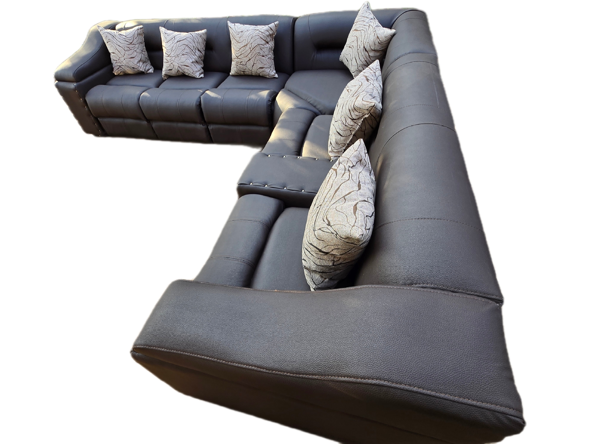 St Theresa Large L Shape Bonded Leather Sofa - Image 4