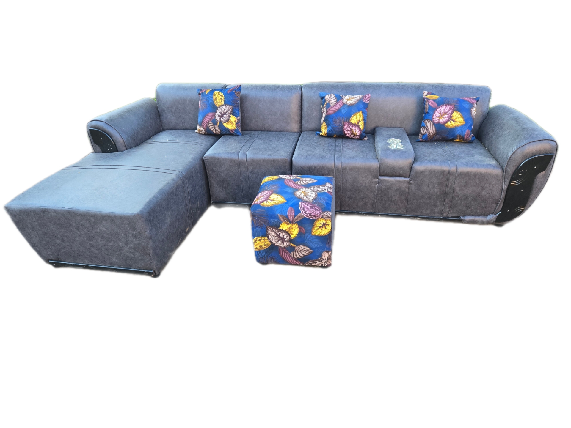 Small L Shape buffalo Material Sofa - Image 7