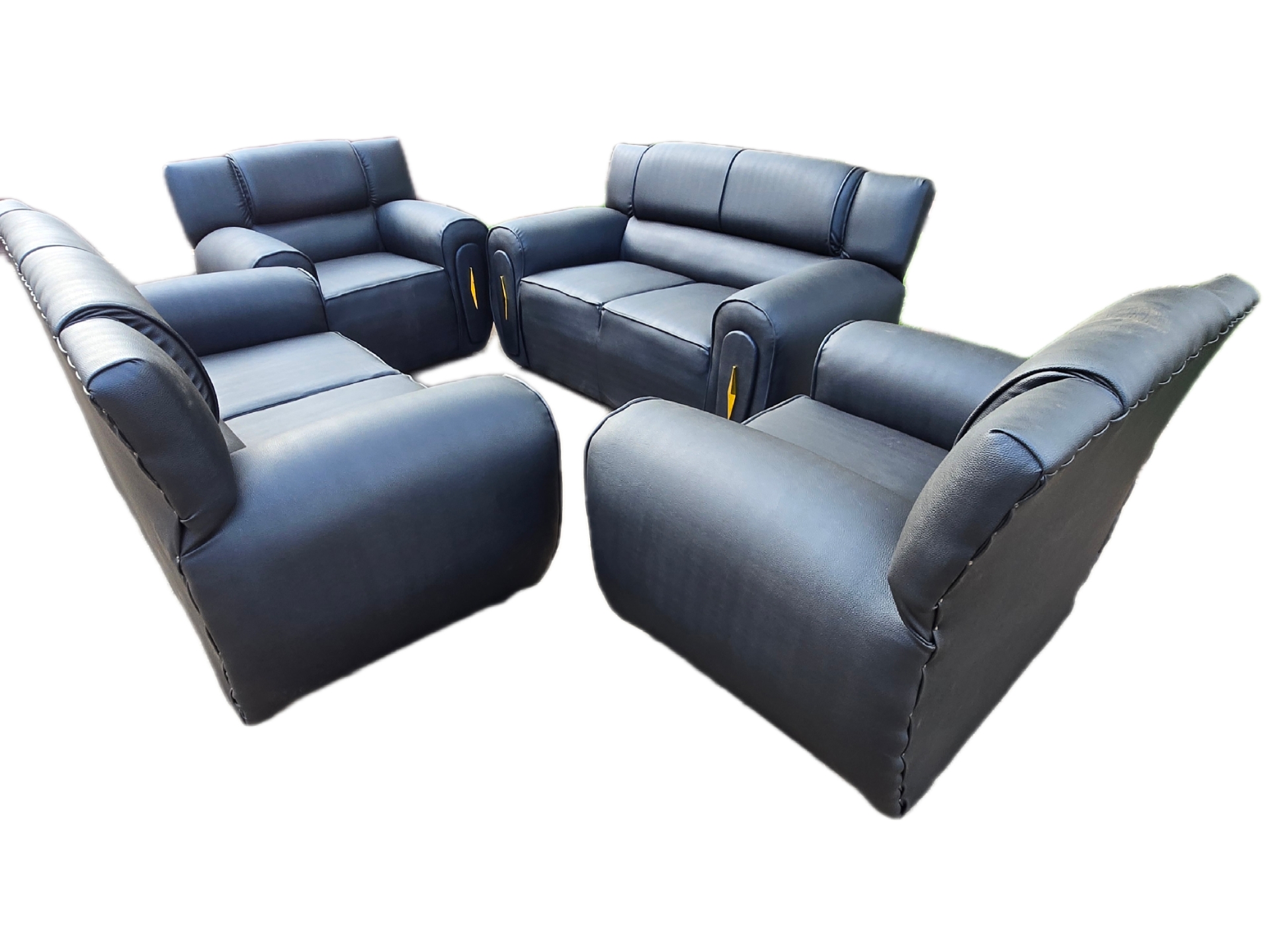 Obey New Design Round Arm Bonded leather Sofa