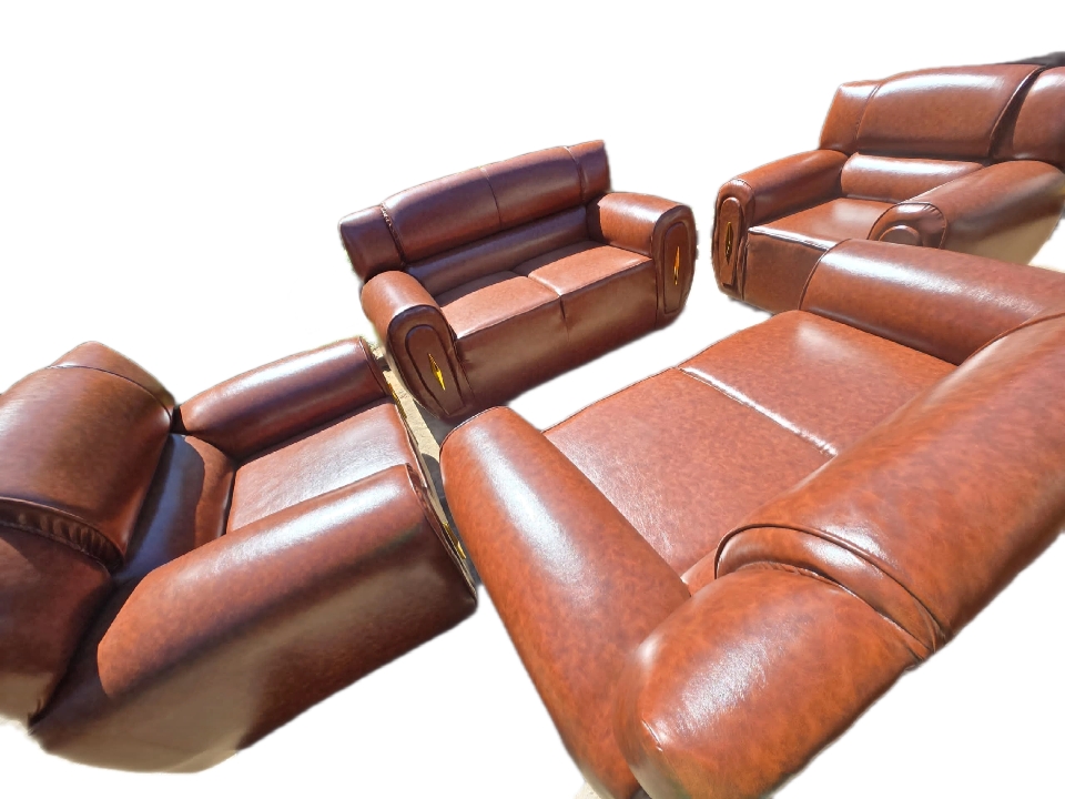 Obey New Design Round Arm leatherette Sofa