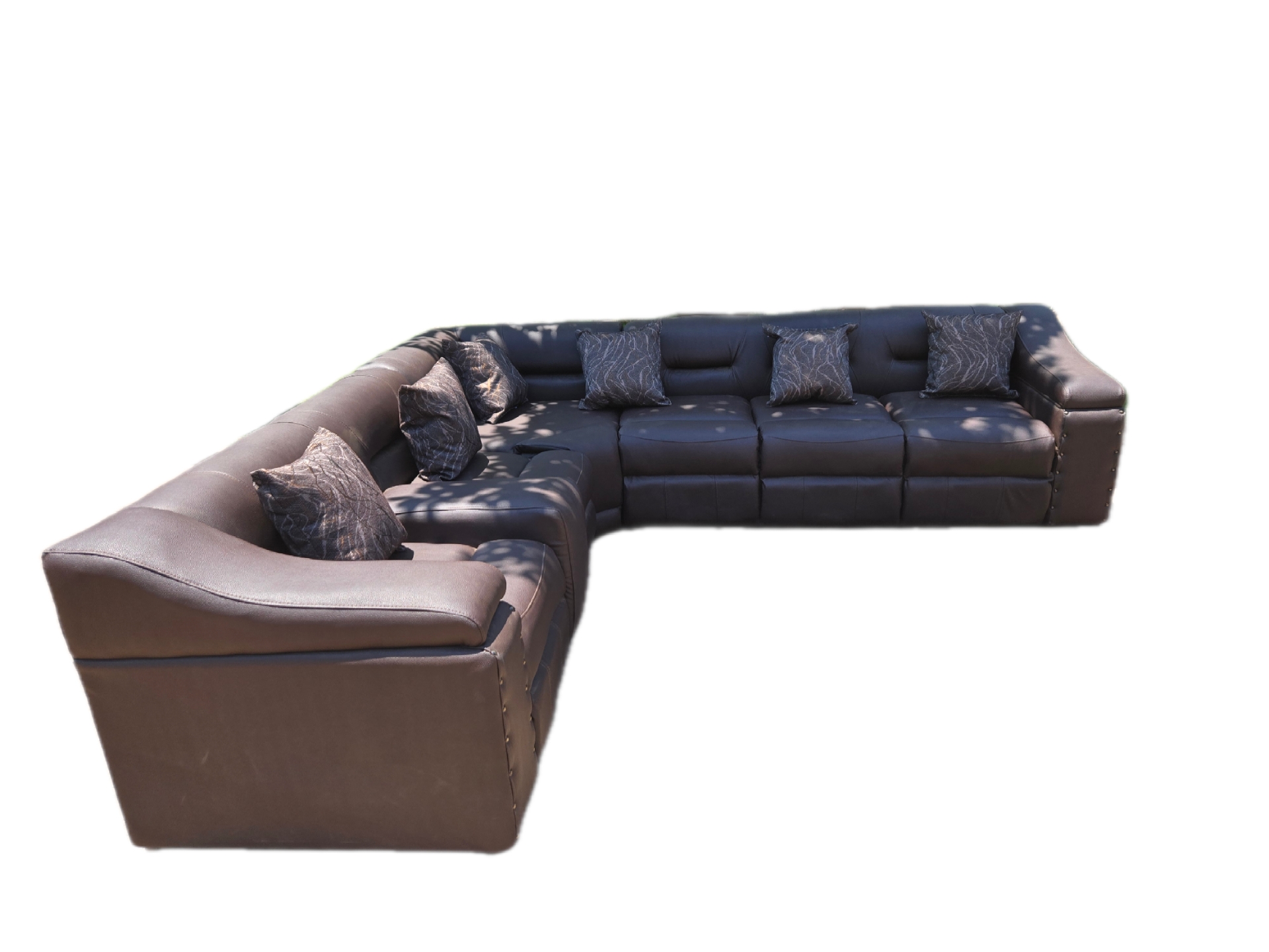 St Theresa Large L Shape Bonded Leather Sofa