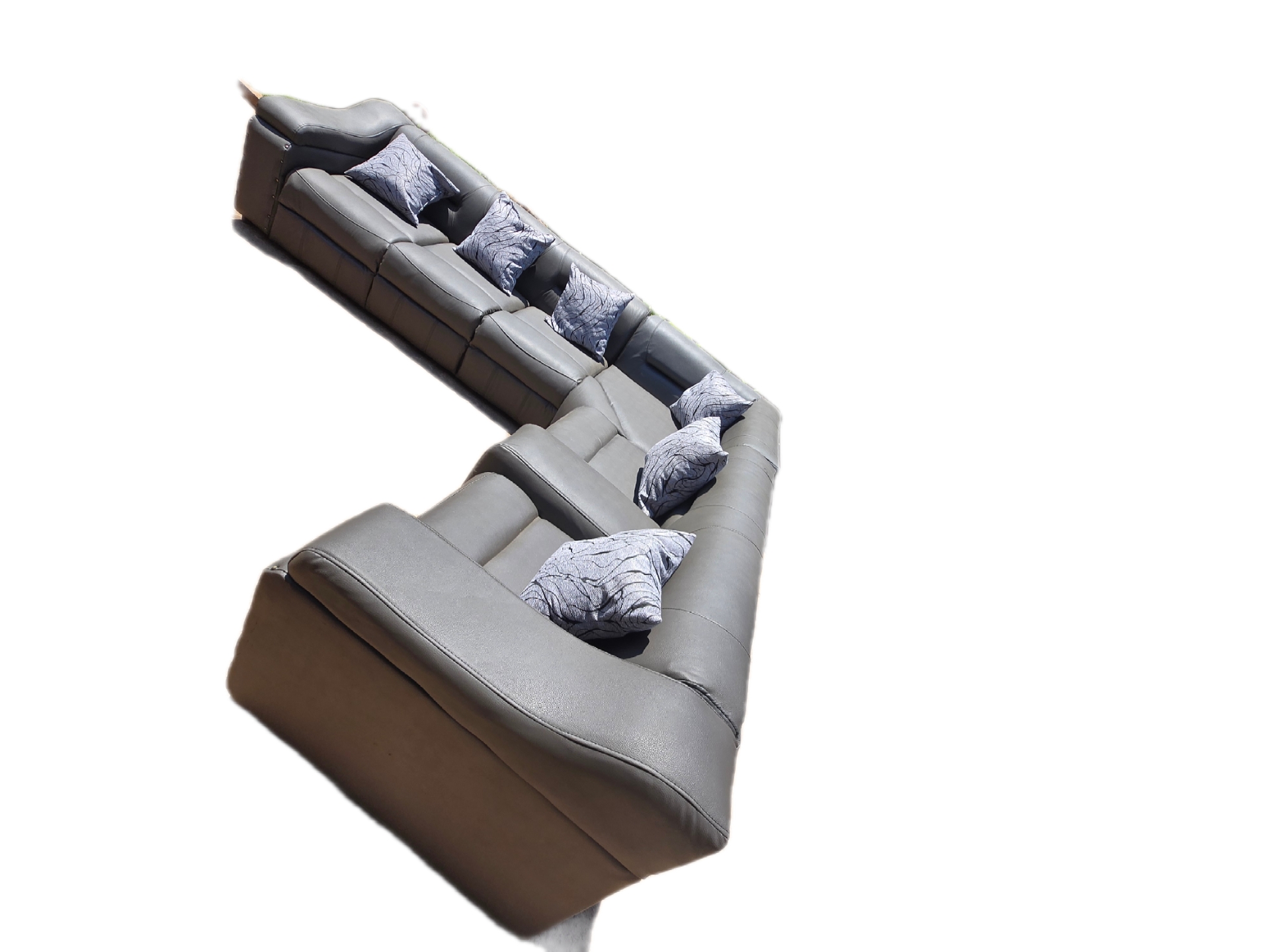 St Theresa Large L Shape Bonded Leather Sofa - Image 6