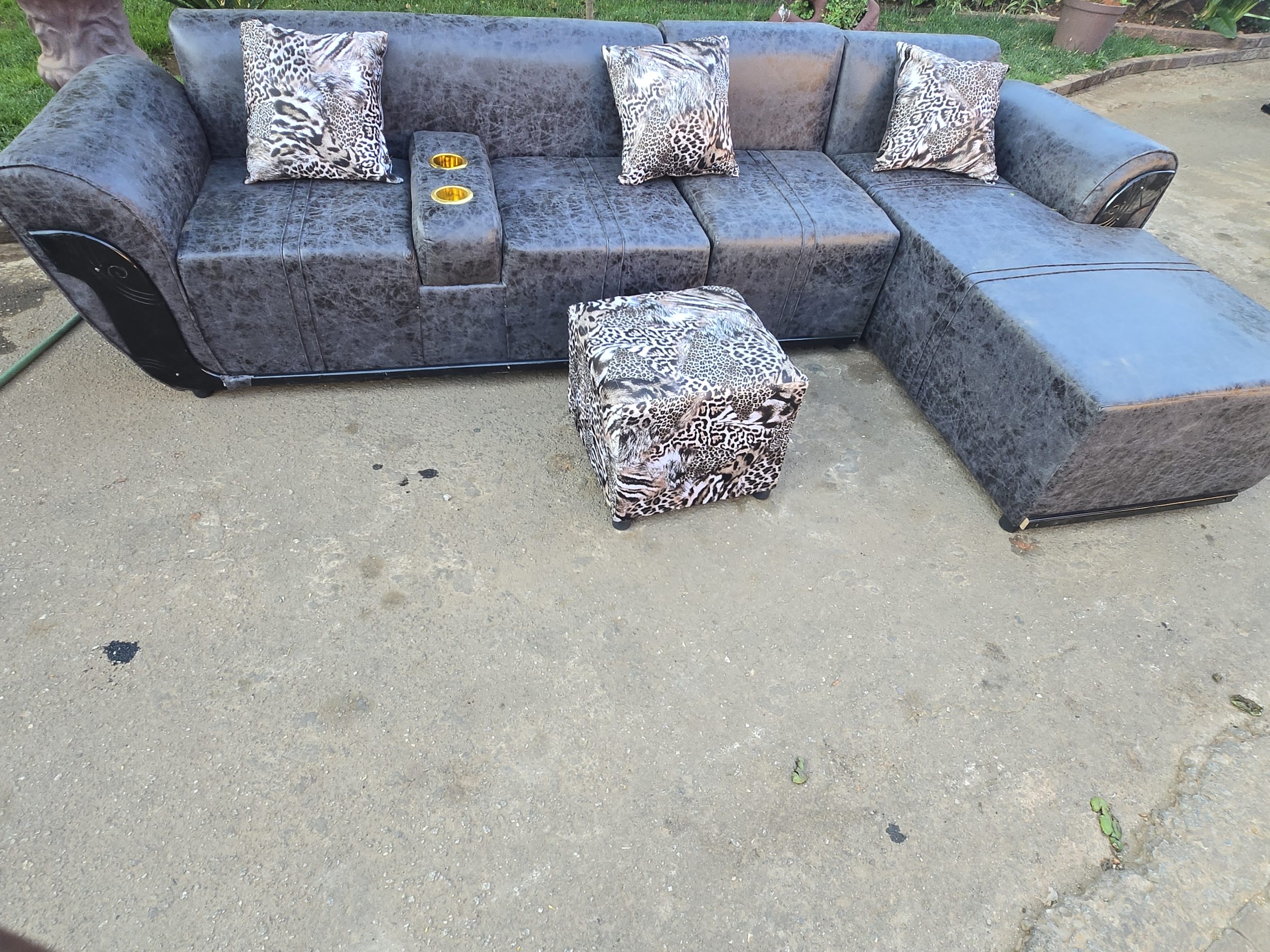 Small L Shape buffalo Material Sofa - Image 3