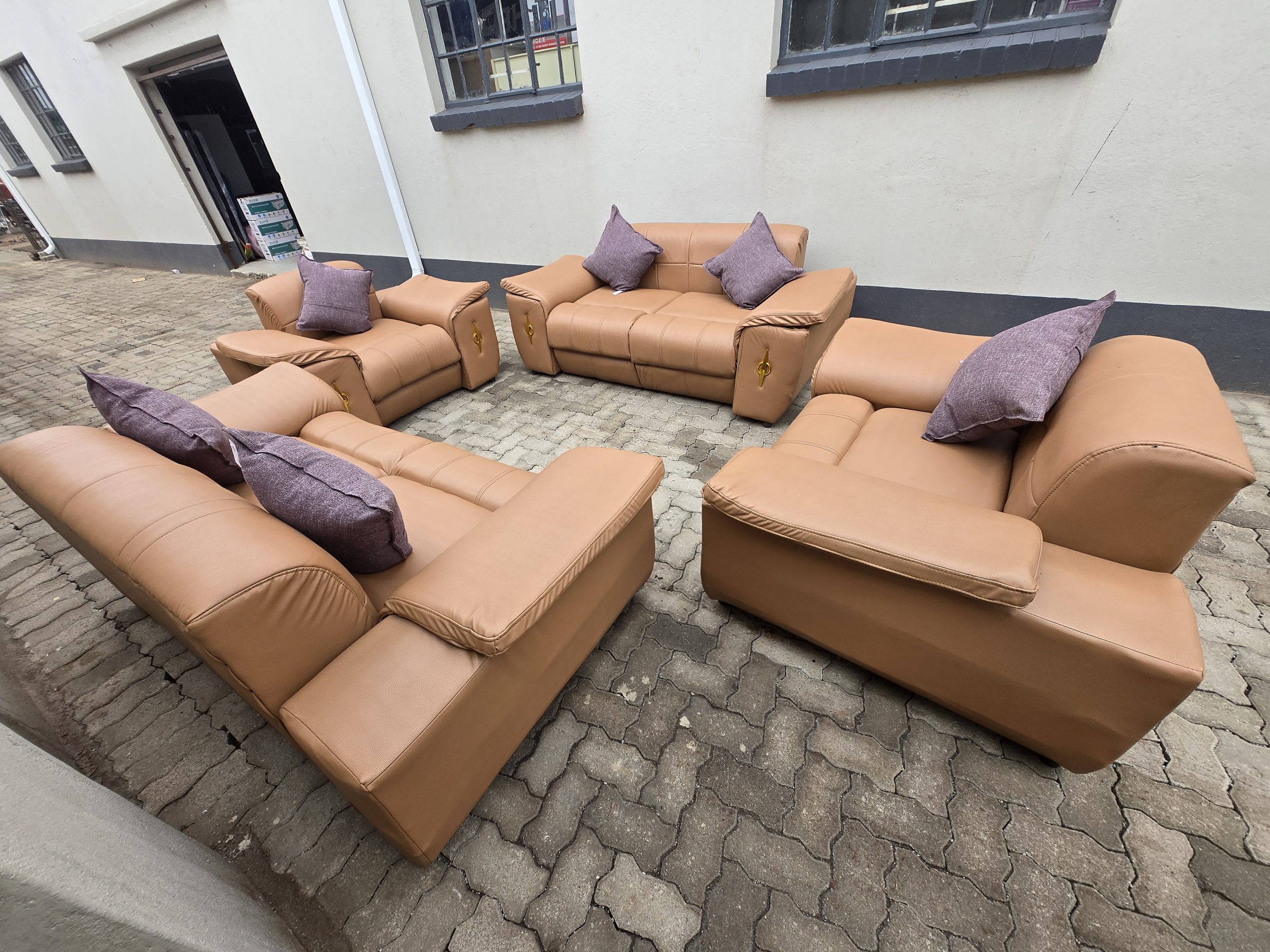 Christine Bonded Leather Sofa - Image 2