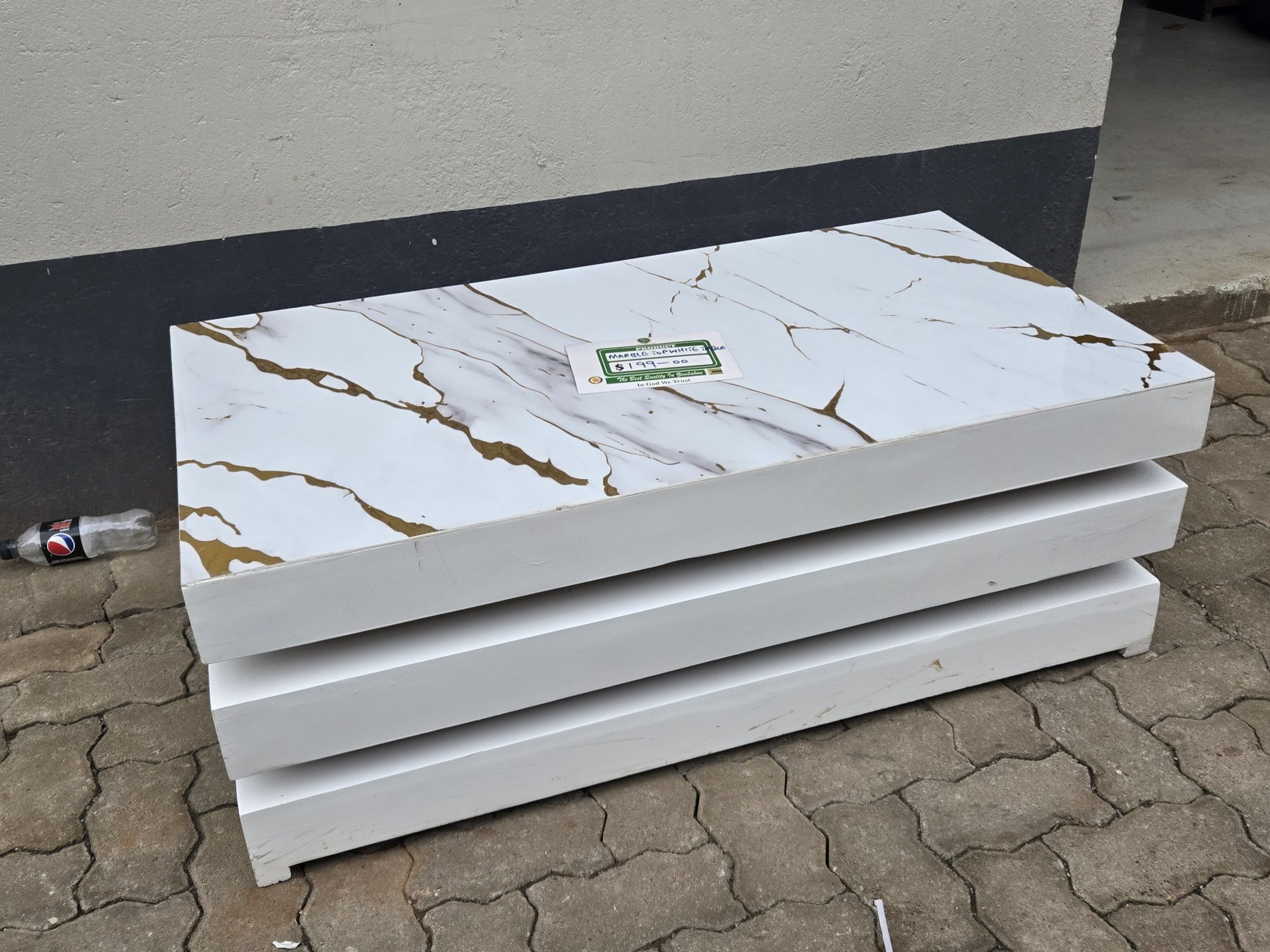 3tier Marble Top Coffee Table - Image 4