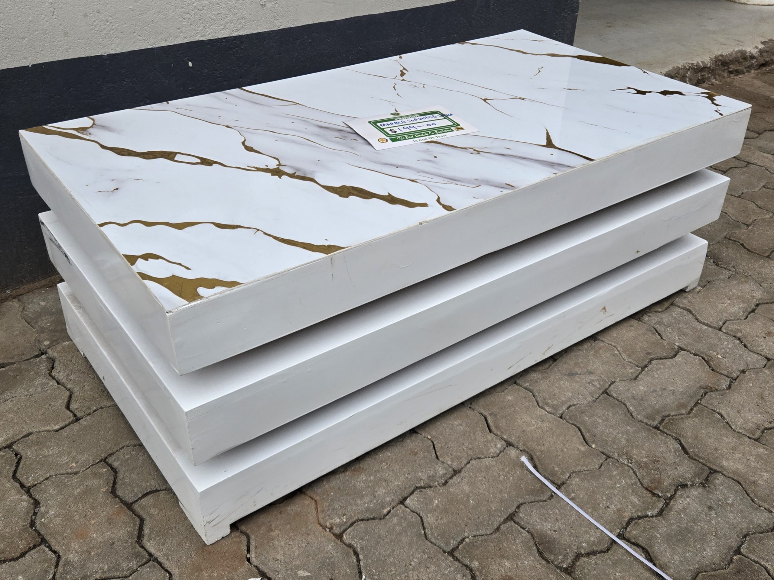 3tier Marble Top Coffee Table - Image 3